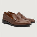 Baxton Bruin Leren loafers voor Heren
