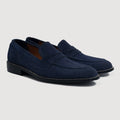 Baxton Blauw Suede Leren loafers voor Heren