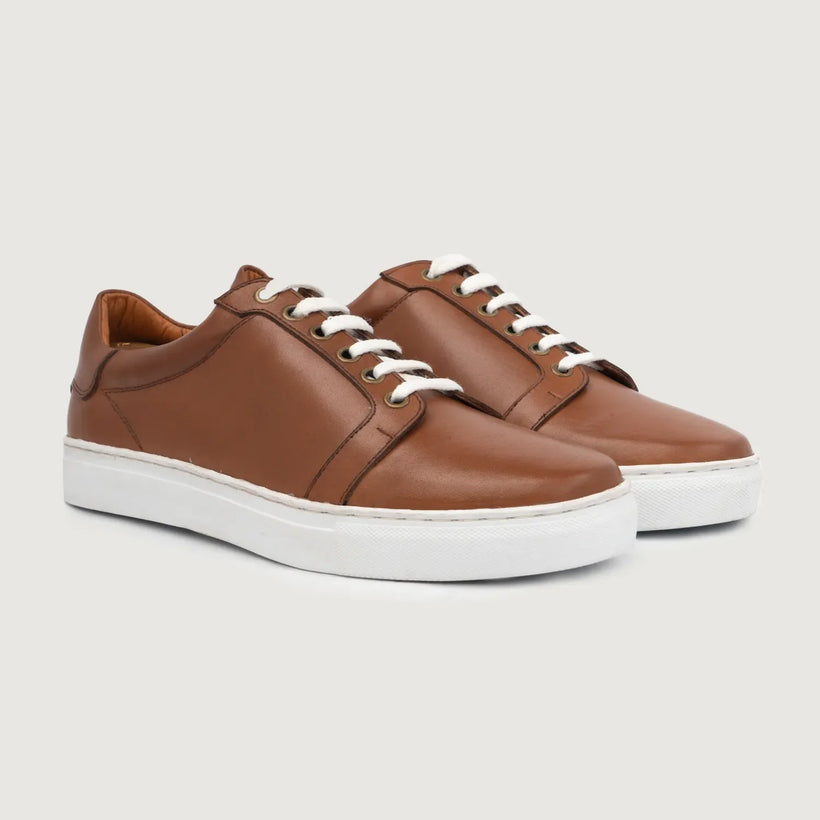 Carter Runn Lichtbruin Leather Sneakers voor Heren