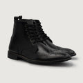 Duster Brogues Derby Zwart Leren laarzen voor Heren