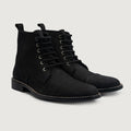 Knight Derby Zwart Nubuck Leren laarzen voor Heren
