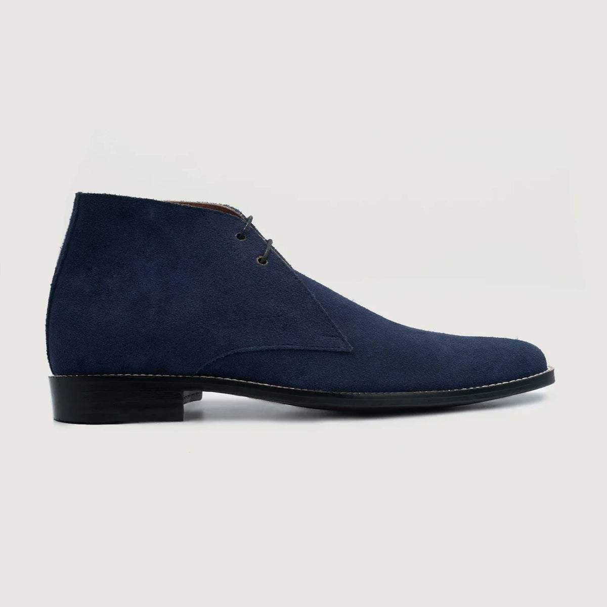 Midnight Blue Goatskin Suede Leather Boots - Goodyear-welt constructie & neusdetail