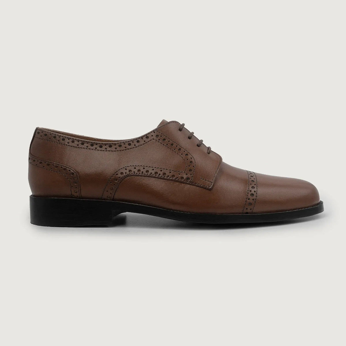 Brown Full-Grain leather Shoes - Goodyear-welt constructie & neusdetail