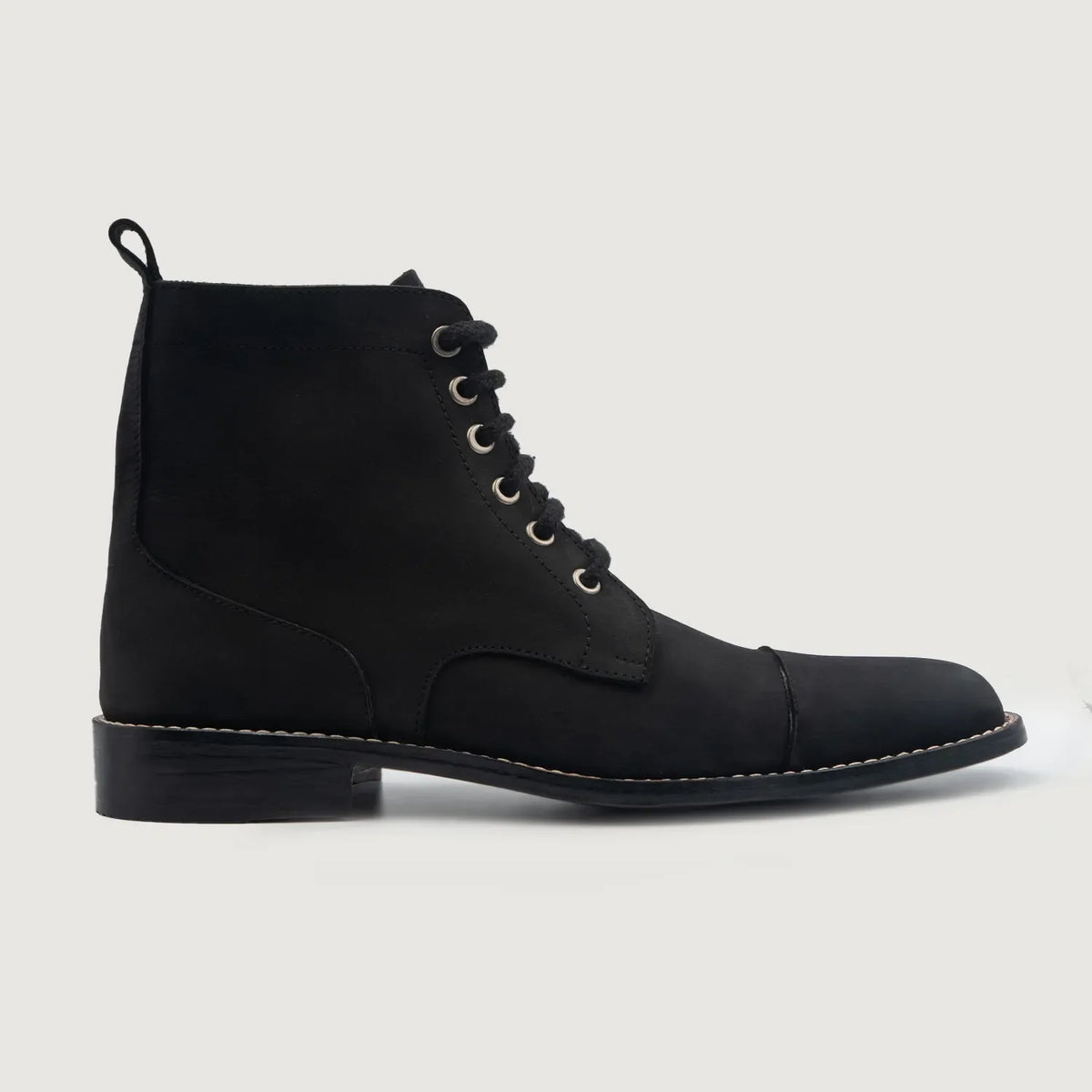 Black Full-Grain leather Boots - Goodyear-welt constructie & neusdetail