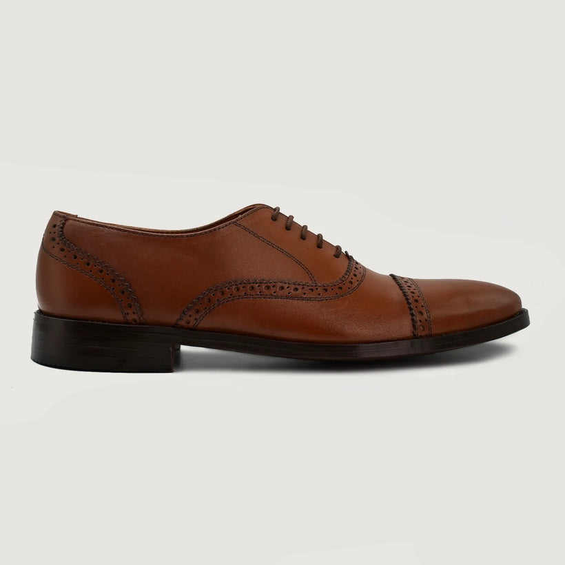 Greyson Brogues Oxford Lichtbruin Leather Shoes voor Heren