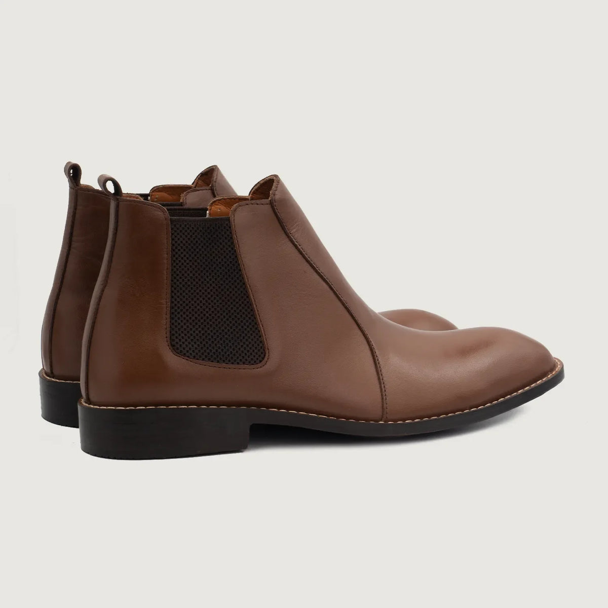 Clarkson Chelsea Bruin Leren laarzen voor Heren For Men - Versterkte hielkap & precisie dubbele stiksels