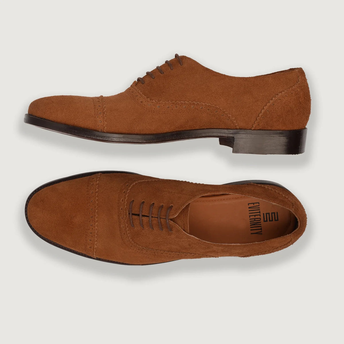 Greyson Brogues Oxford Bruin Suede Leren schoenen voor Heren For Men - Versterkte hielkap & precisie dubbele stiksels