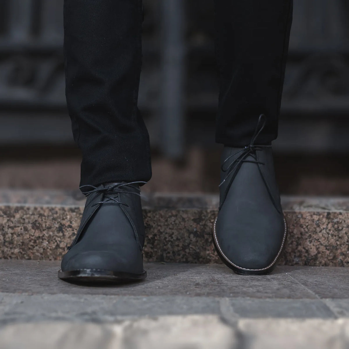 Styled On-Foot Perspective Demonstrating Ankle Fit & Silhouette on Model