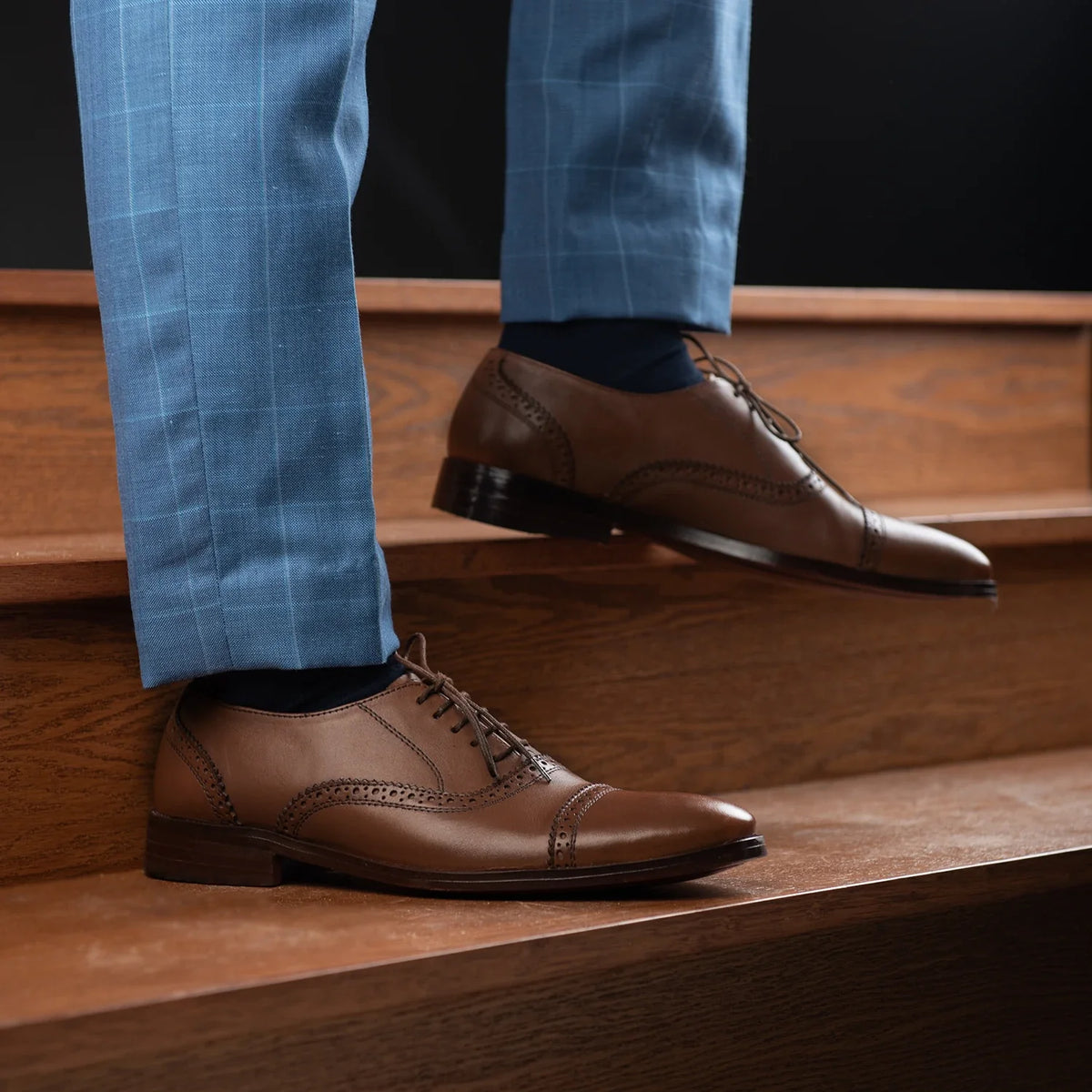 Orlaven Greyson Brogues Oxford Bruin Leren schoenen voor Heren footwear image 9
