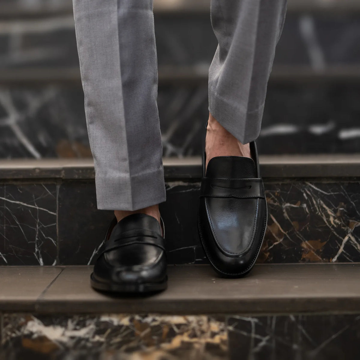Orlaven Baxton Zwart Leren loafers voor Heren footwear image 9