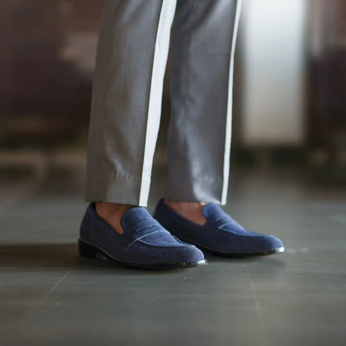 Orlaven Baxton Blauw Suede Leren loafers voor Heren footwear image 9