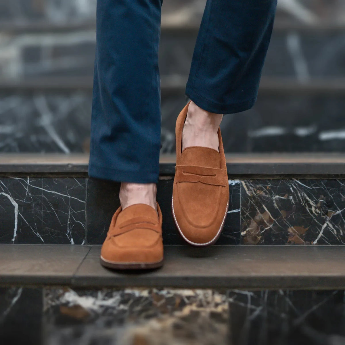 Orlaven Baxton Bruin Suede Leren loafers voor Heren footwear image 9