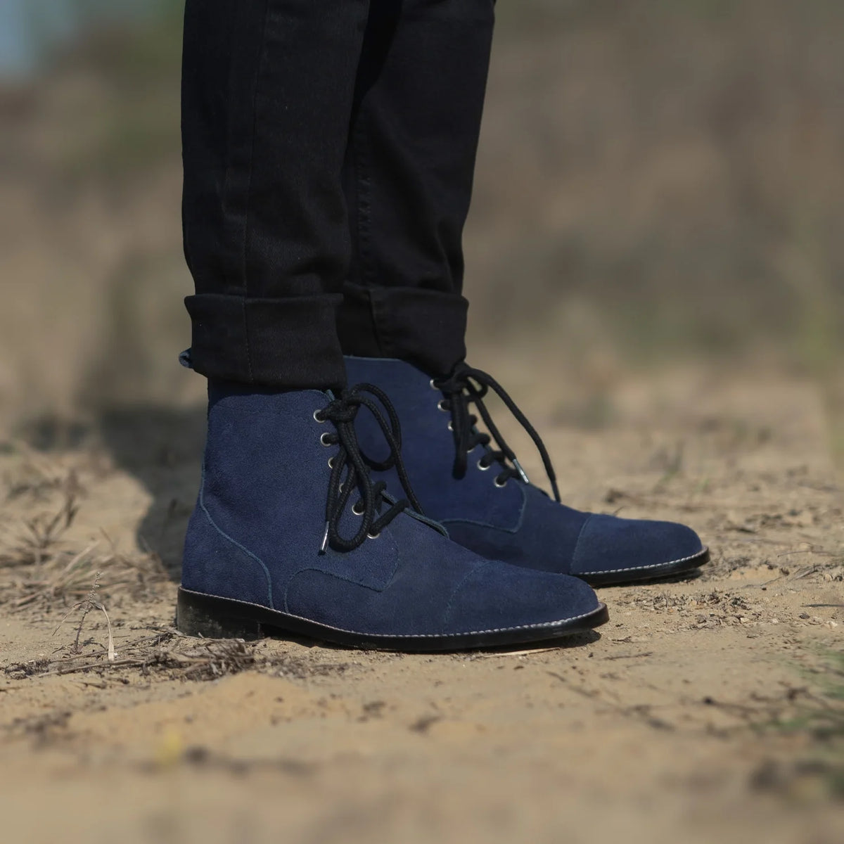 Orlaven Knight Derby Midnight Blauw Suede Leren laarzen voor Heren footwear image 9