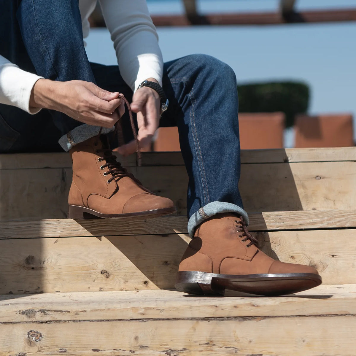 Orlaven Knight Derby Oil Pull-up Bruin Leren laarzen voor Heren footwear image 9