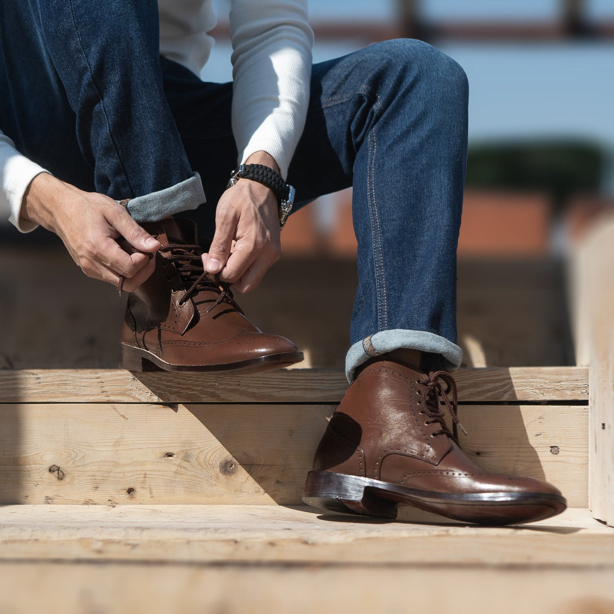 Orlaven Duster Brogues Derby Bruin Leren laarzen voor Heren footwear image 9