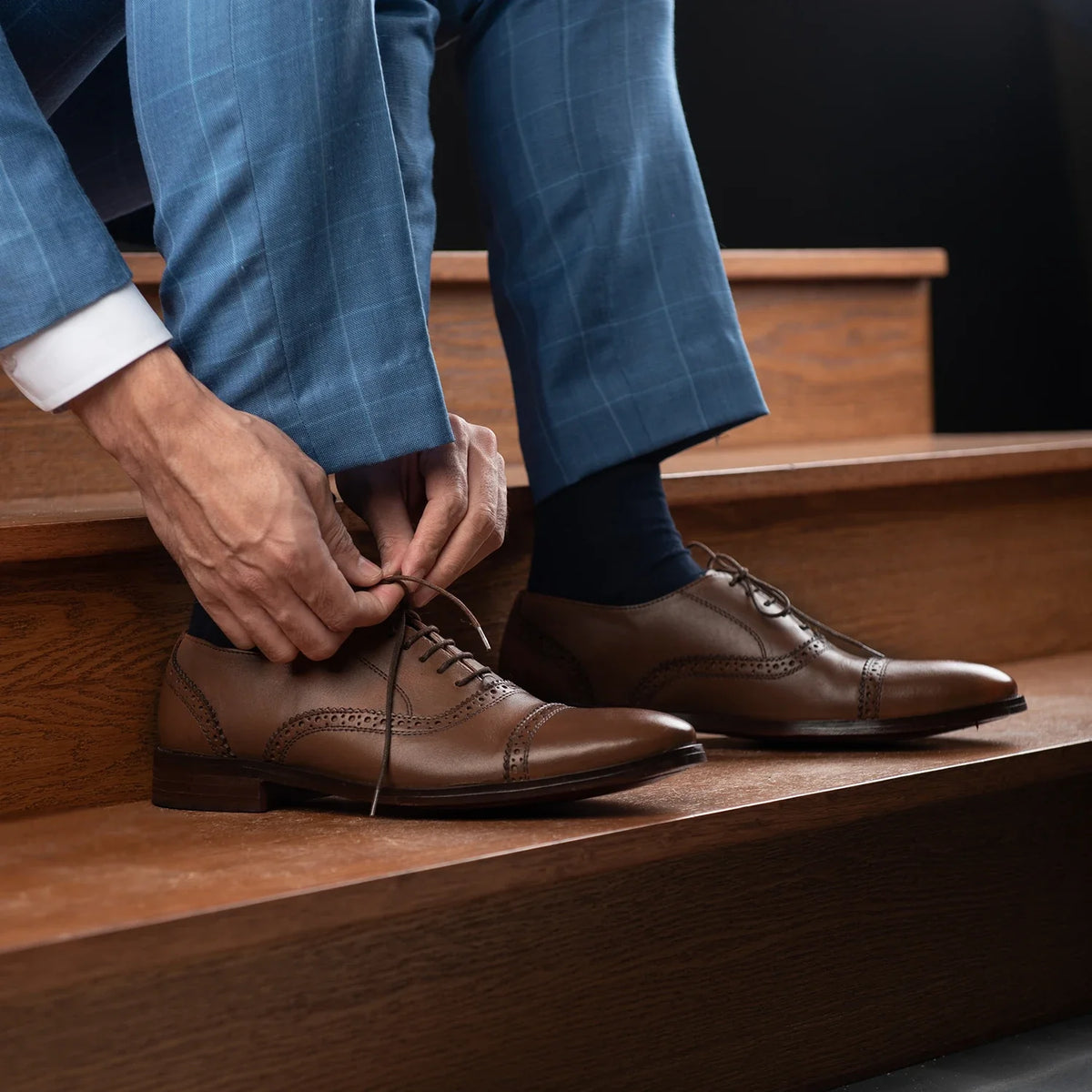 Orlaven Greyson Brogues Oxford Bruin Leren schoenen voor Heren footwear image 10