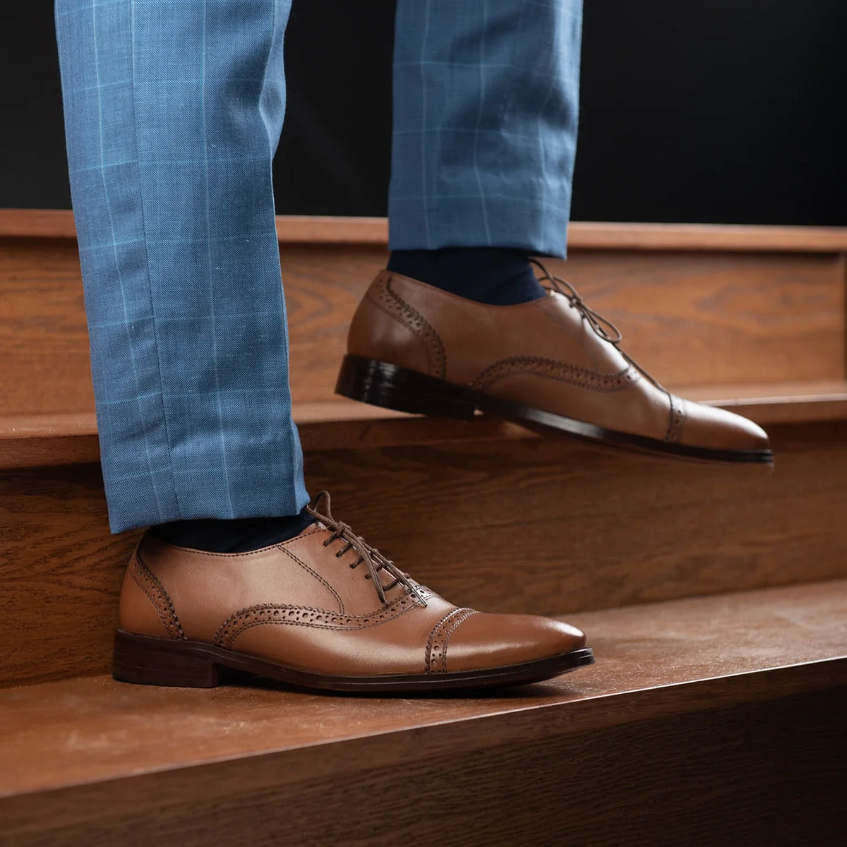 Orlaven Greyson Brogues Oxford Lichtbruin Leren schoenen voor Heren footwear image 10