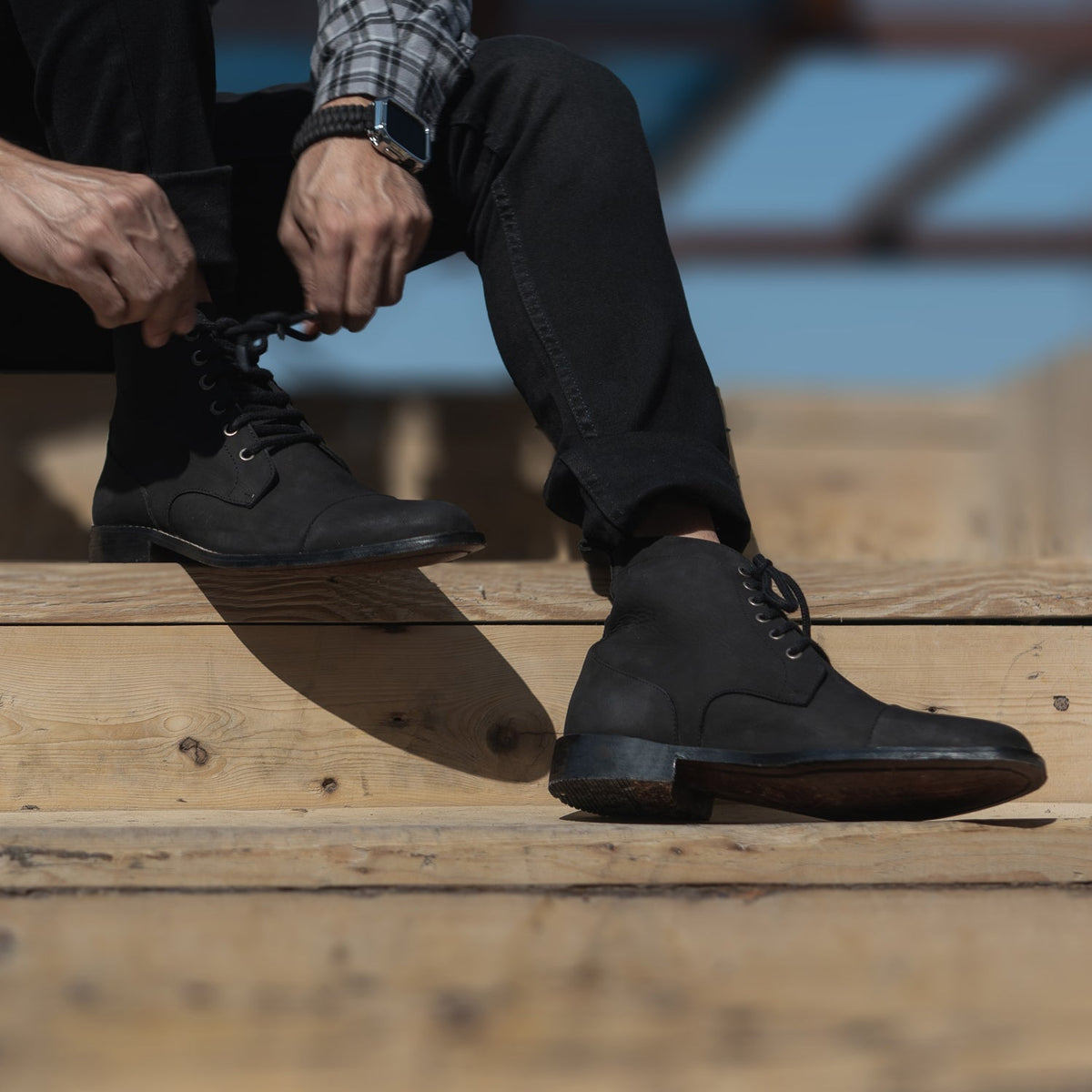 Orlaven Knight Derby Zwart Nubuck Leren laarzen voor Heren footwear image 10