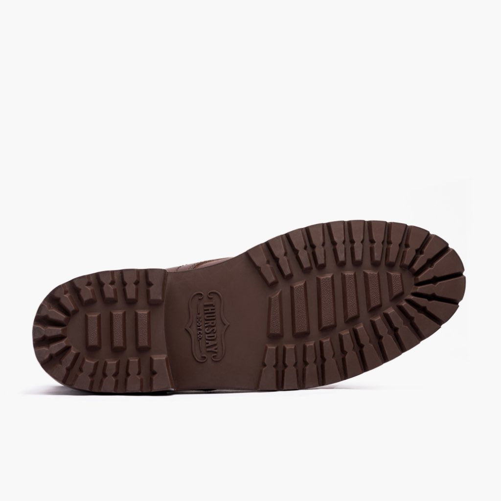 High-Traction Rubber Outsole & Lug Tread Pattern on Captain StormKing® Whiskey Leren laarzen voor Heren