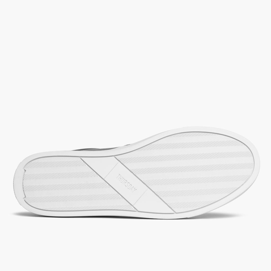 High-Traction Rubber Outsole & Lug Tread Pattern on Court Zwart Leren sneakers voor Heren