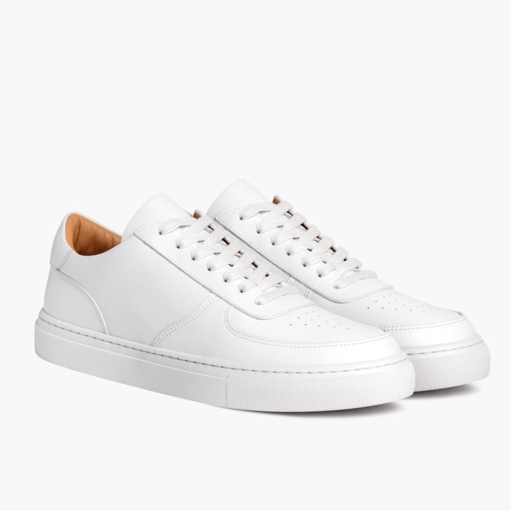 Court White Leren sneakers voor Heren in White Full-Grain Leather - Zijaanzicht | Online kopen