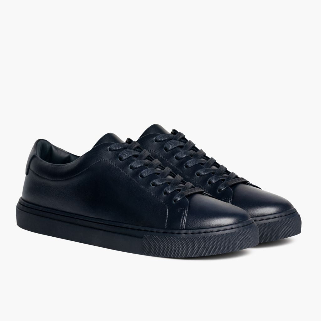 Encore Navy Leren sneakers voor Heren in Navy Full-Grain Leather - Zijaanzicht | Online kopen