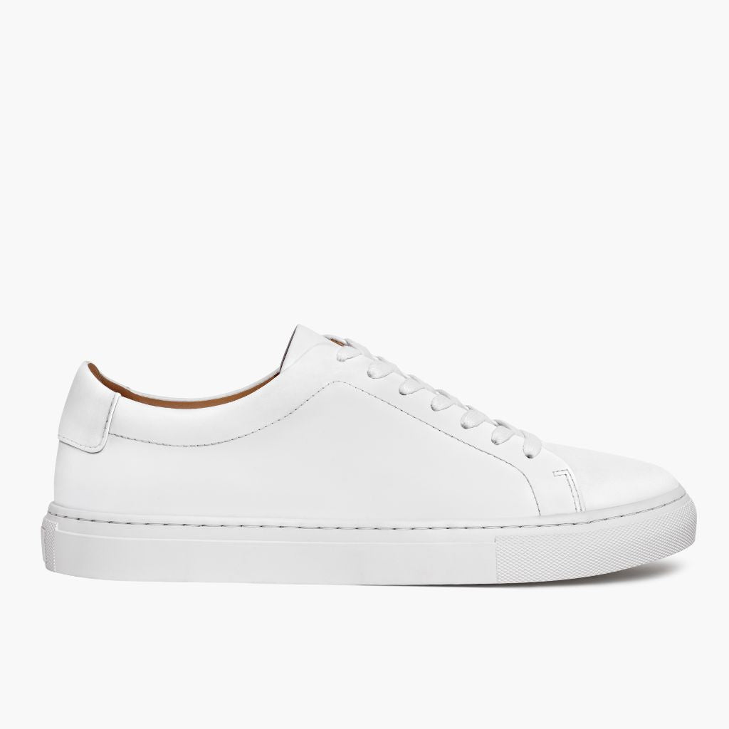 White Full-Grain leather Sneakers - Goodyear-welt constructie & neusdetail