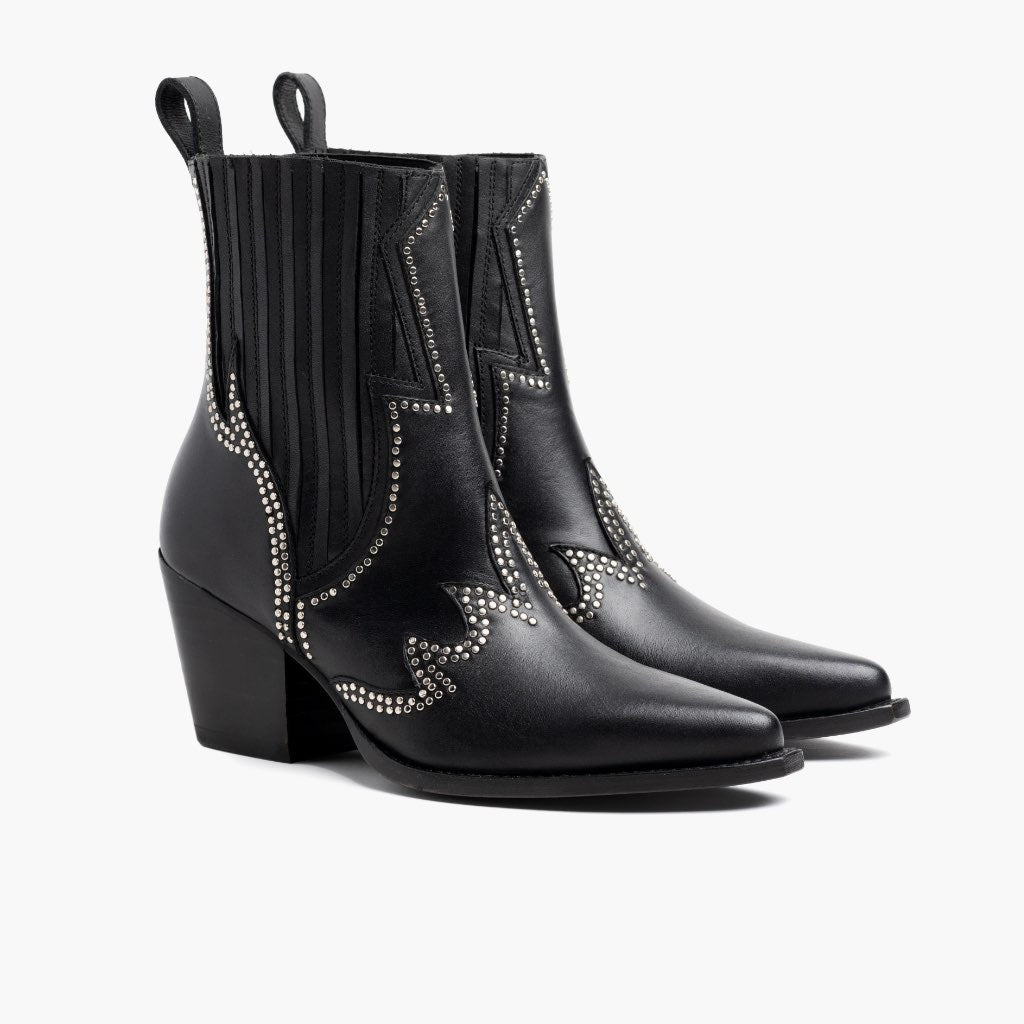 Black Full-Grain leather Boots - Goodyear-welt constructie & neusdetail