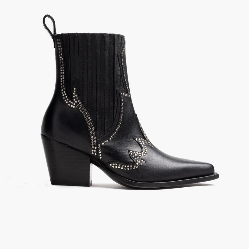 Icon Zwart Leather Boots voor Dames