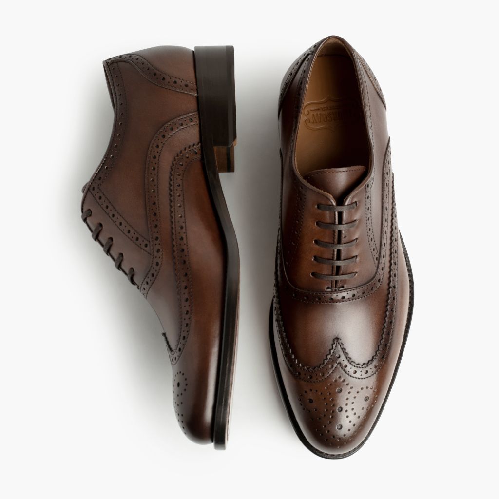 Aviator Cinnamon Leren schoenen voor Heren - Zijaanzicht met ergonomische mouwsnede