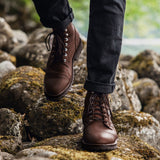 Styled On-Foot Perspective Demonstrating Ankle Fit & Silhouette on Model