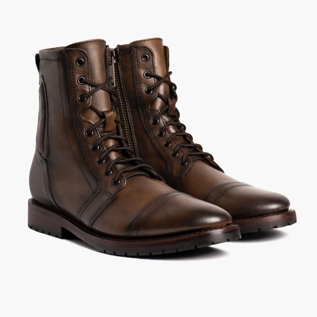 Casa Moto Anejo Leren laarzen voor Heren in Classic Full-Grain Leather - Vooraanzicht & getailleerd silhouet | Online kopen