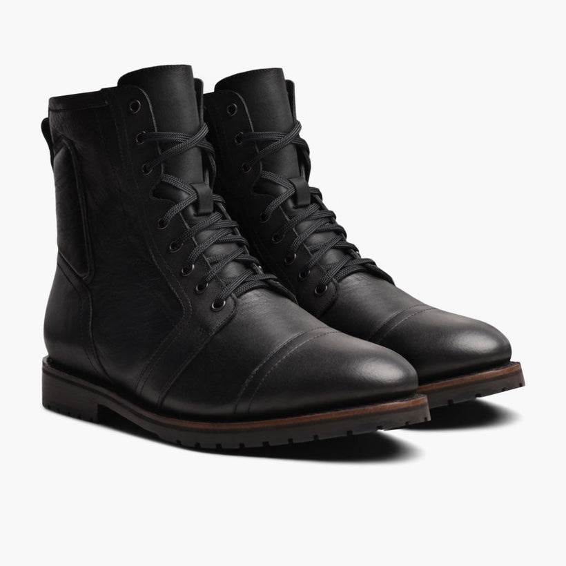 Casa Moto Zwart Leather Boots voor Heren