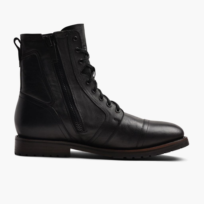 Casa Moto Zwart Leather Boots voor Heren