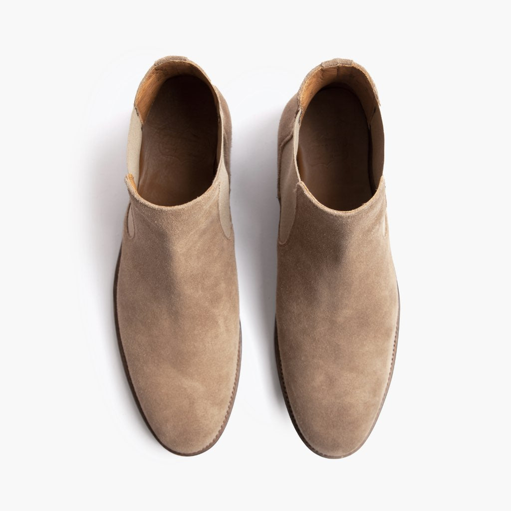 High-Traction Rubber Outsole & Lug Tread Pattern on Cavalier Sandstone Leren laarzen voor Heren