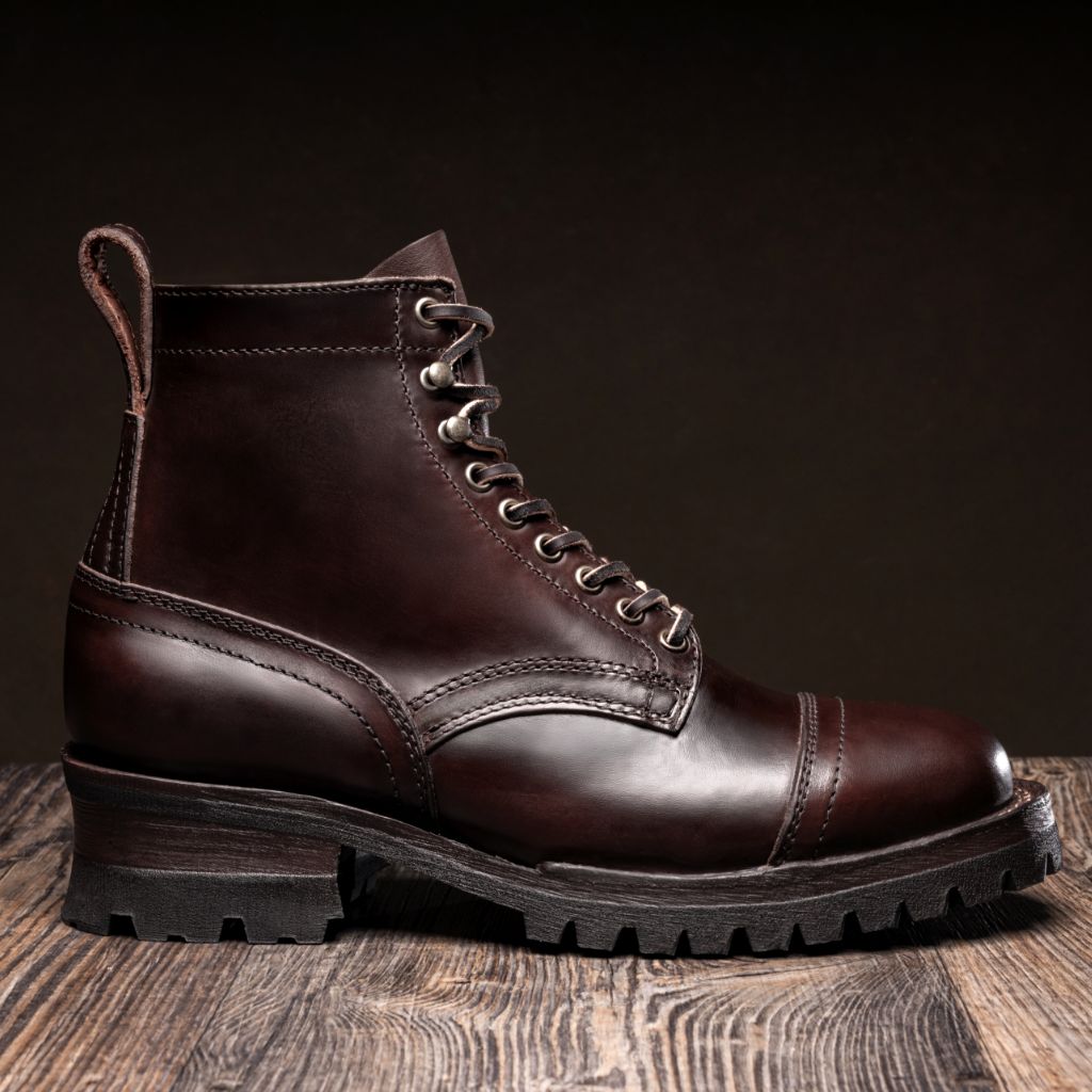 Brown Full-Grain leather Boots - Goodyear-welt constructie & neusdetail