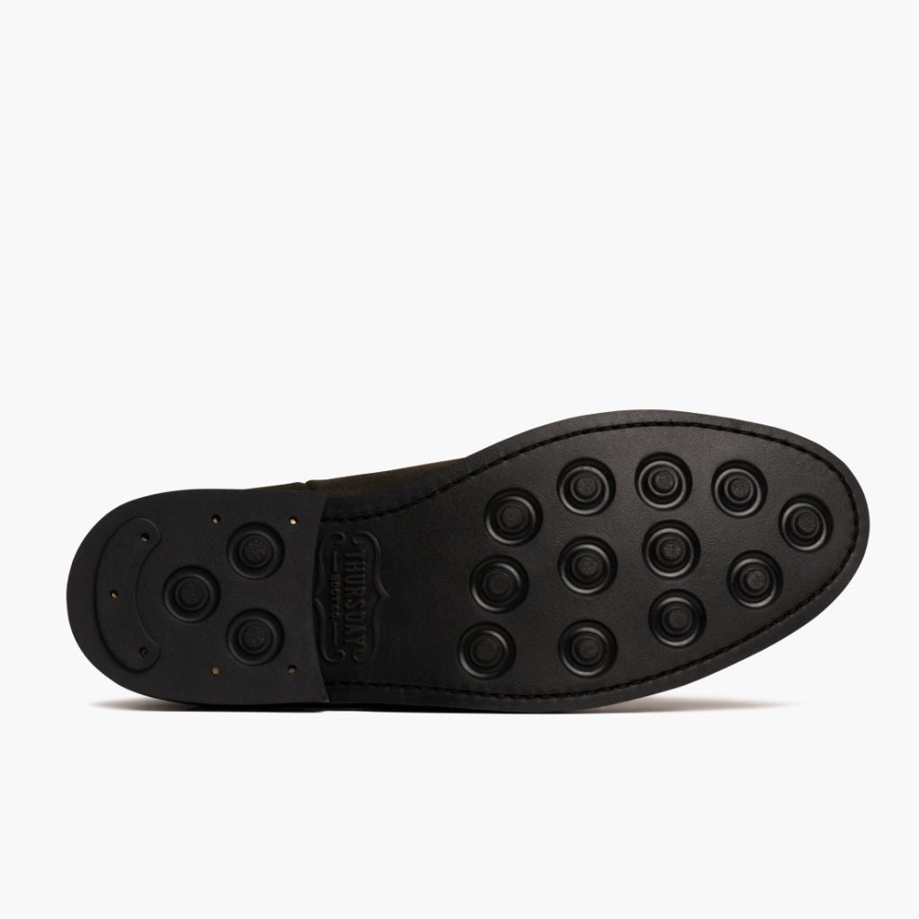 High-Traction Rubber Outsole & Lug Tread Pattern on Duke Dark Olive Suede Leren laarzen voor Heren