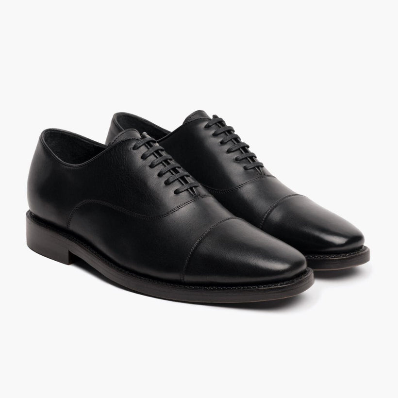 Executive Zwart Leather Sneakers voor Heren
