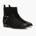 Harness Zwart Suede Leren laarzen voor Heren