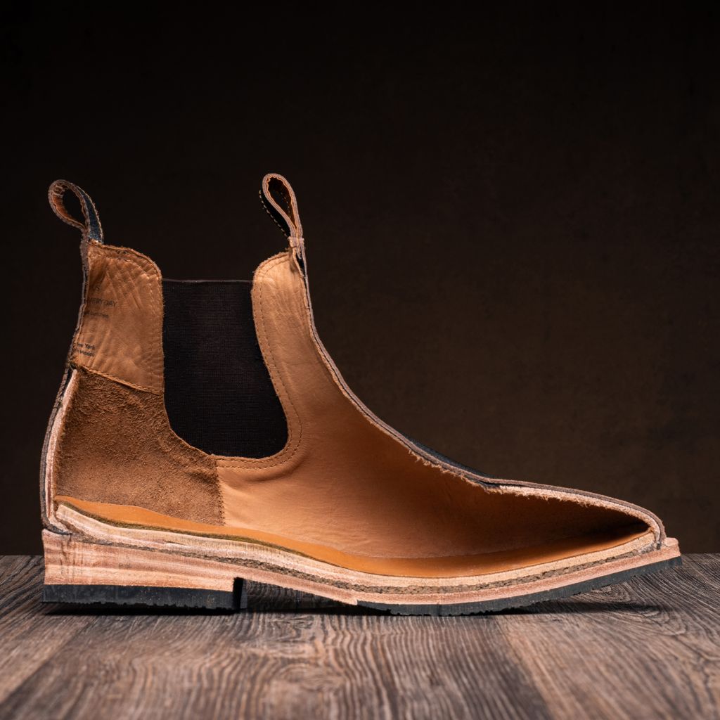 High-Traction Rubber Outsole & Lug Tread Pattern on Journeyman Snuff Reverse Leren laarzen voor Heren