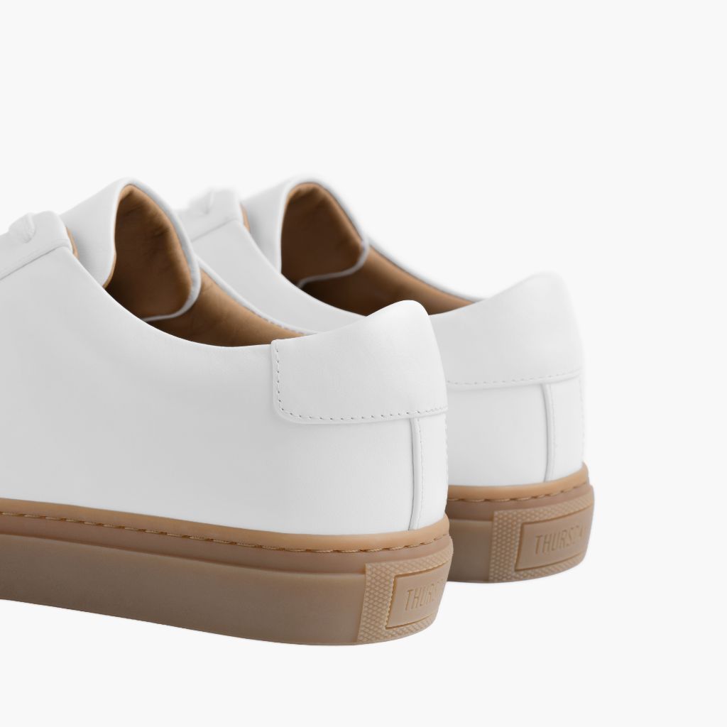 High-Traction Rubber Outsole & Lug Tread Pattern on Legacy White Leren sneakers voor Heren
