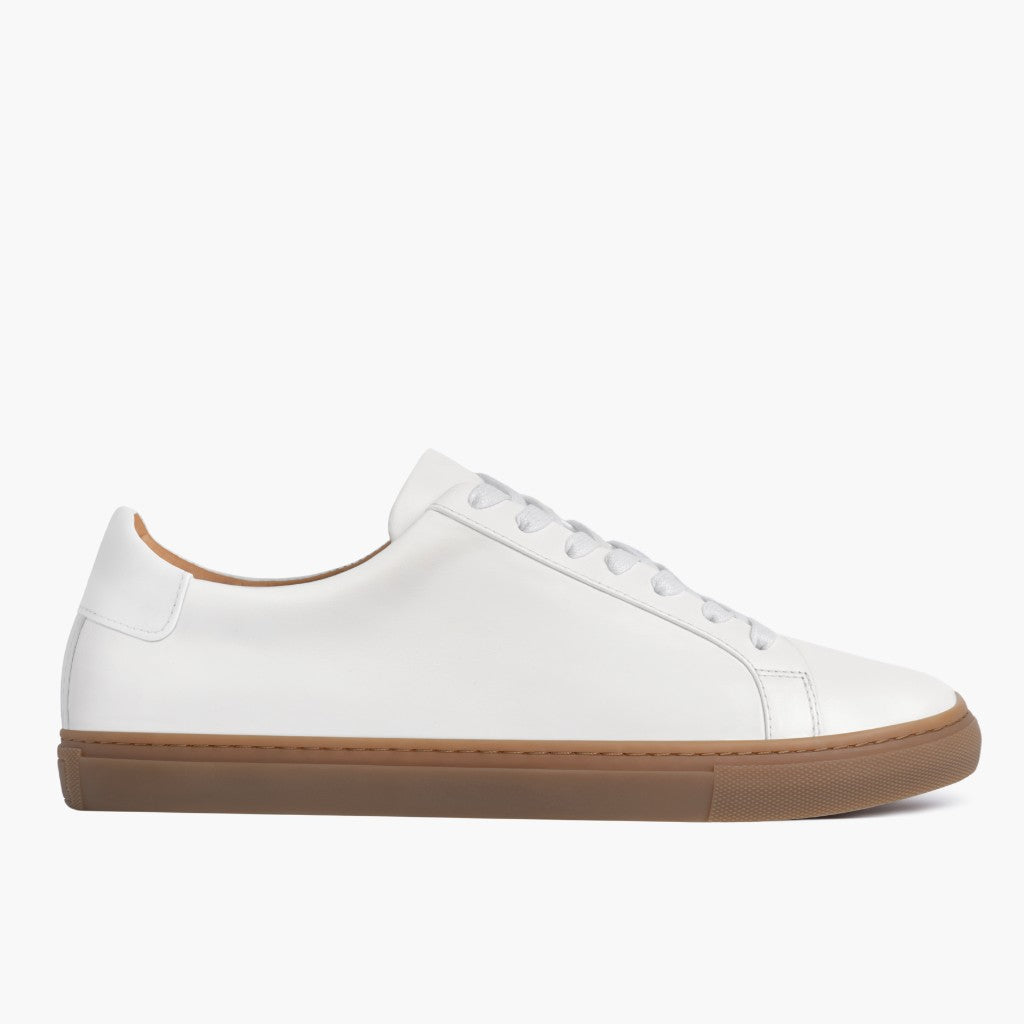 White Full-Grain leather Sneakers - Goodyear-welt constructie & neusdetail