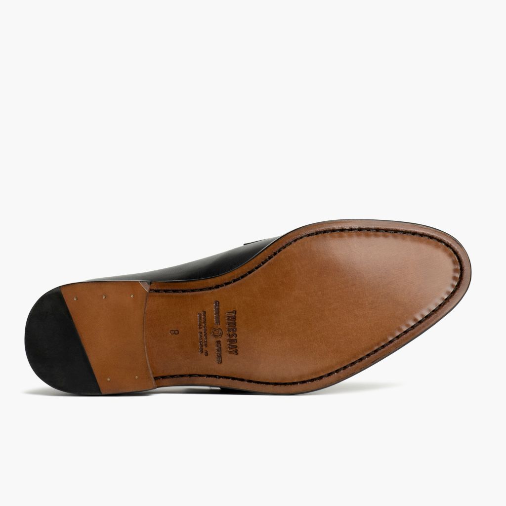 High-Traction Rubber Outsole & Lug Tread Pattern on Lincoln Zwart Leren sneakers voor Heren
