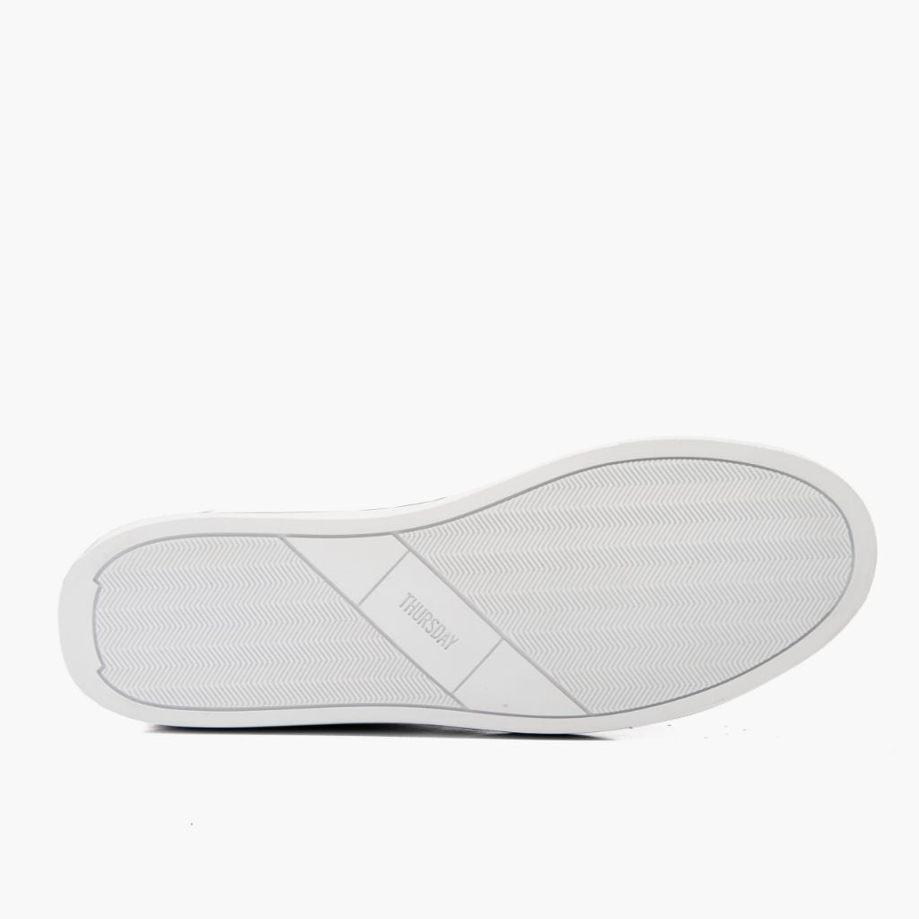 High-Traction Rubber Outsole & Lug Tread Pattern on Premier Low Top Zwart Leren sneakers voor Heren For Men