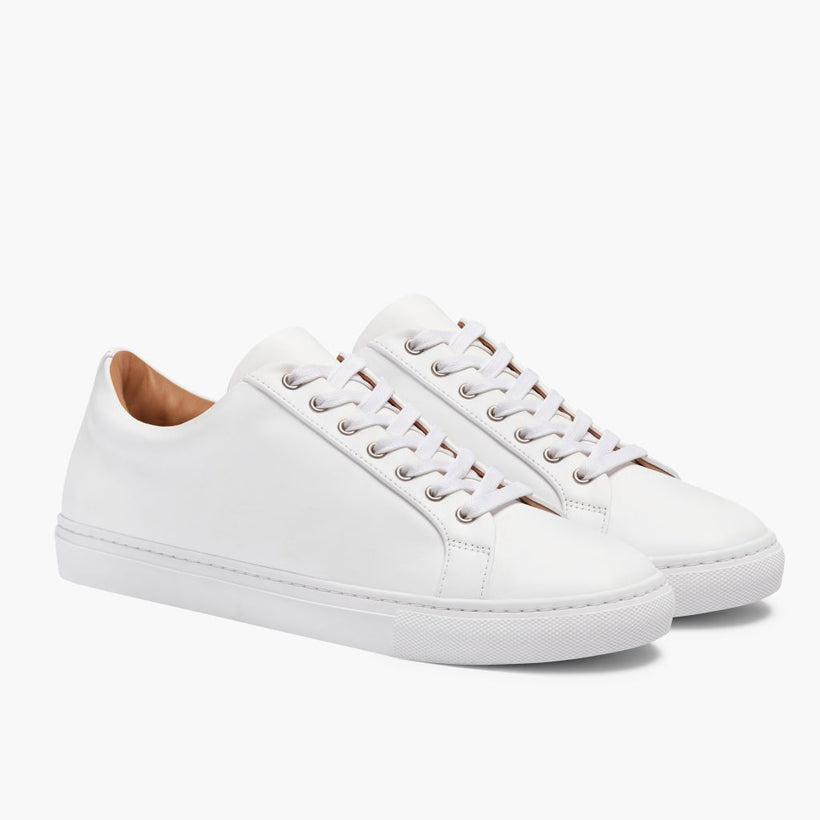 Premier Low Top White Leather Sneakers voor Heren