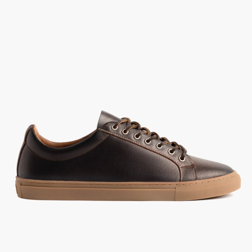 Premier Low Top Cacao Leather Sneakers voor Heren