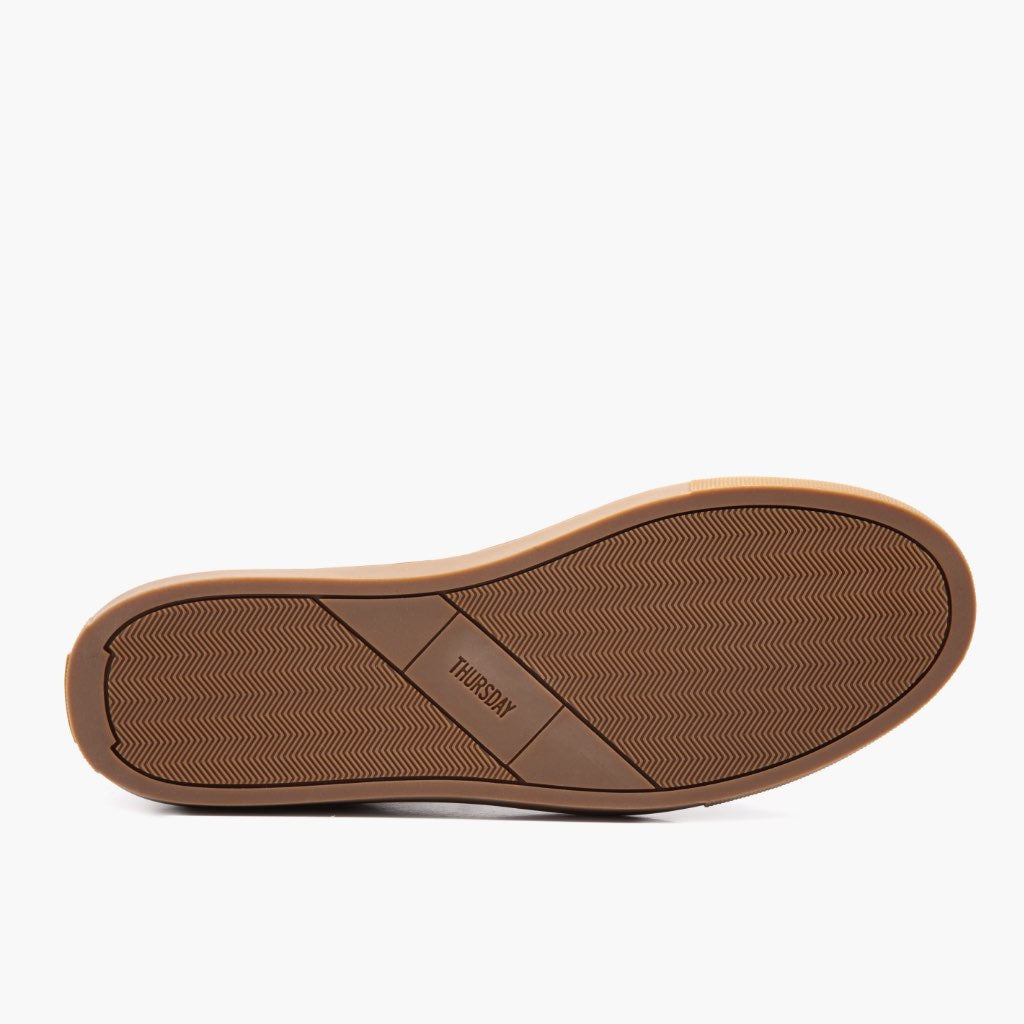 High-Traction Rubber Outsole & Lug Tread Pattern on Premier Low Top Cacao Leren sneakers voor Heren For Men