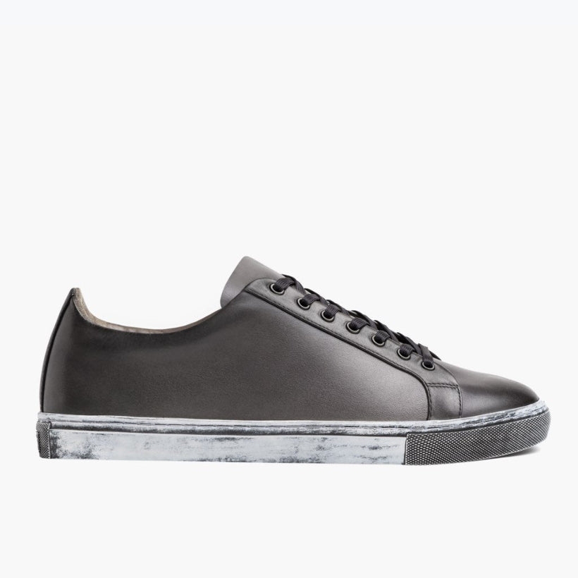Premier Low Top Distressed Grey Leather Sneakers voor Heren
