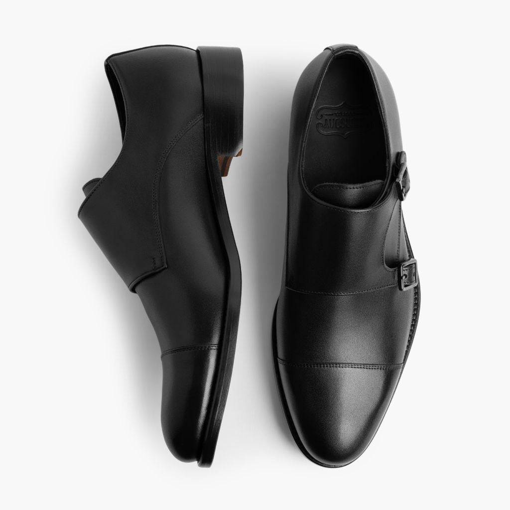 Saint Zwart Leren loafers voor Heren For Men - Versterkte hielkap & precisie dubbele stiksels