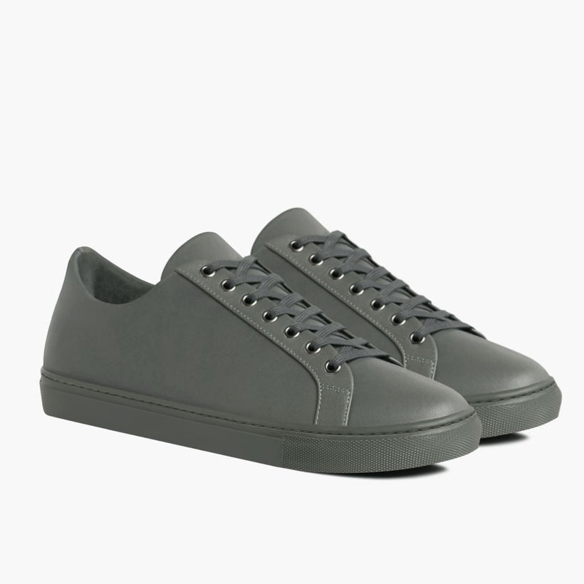 Premier Low Top Grey Leather Sneakers voor Heren